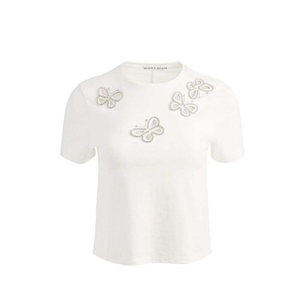 Alice+Olivia Women Cindy Cut-Out T-Shirt
